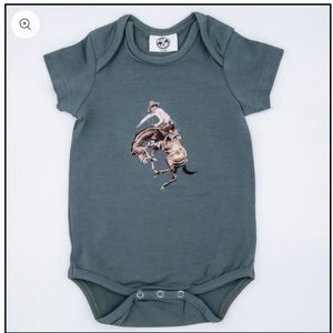Teal Bronc Onesie
